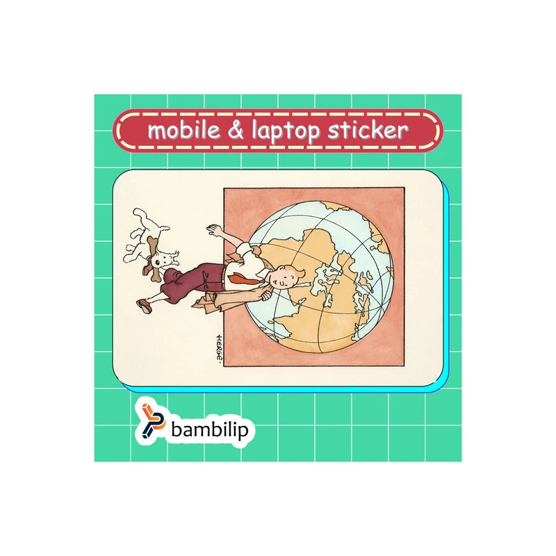 استیکر بامبیلیپ مدل کارت عابر طرح تن تن و میلو کد 8027857