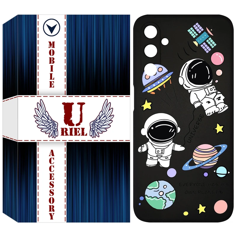 کاور یوریل مدل KSH کد 25 طرح فضانوردان مناسب برای گوشی موبایل سامسونگ Galaxy A24