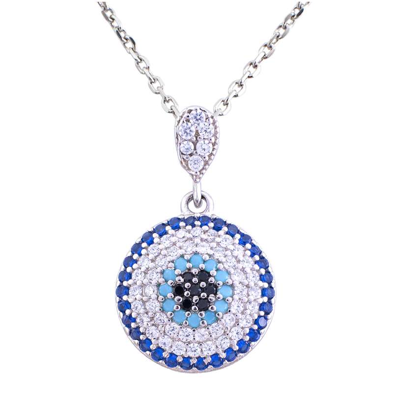 گردنبند نقره زنانه مدل چشم نظر AMT_M080 گردنبند نقره زنانه مدل چشم نظر AMT_M080