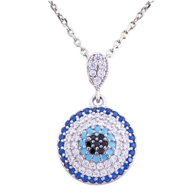 گردنبند نقره زنانه مدل چشم نظر AMT_M080 گردنبند نقره زنانه مدل چشم نظر AMT_M080