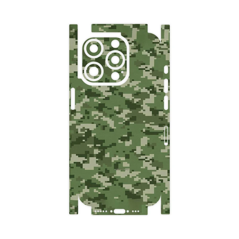 برچسب پوششی ماهوت مدل Army_Green_Pixel-FullSkin مناسب برای گوشی موبایل اپل iPhone 15 Pro
