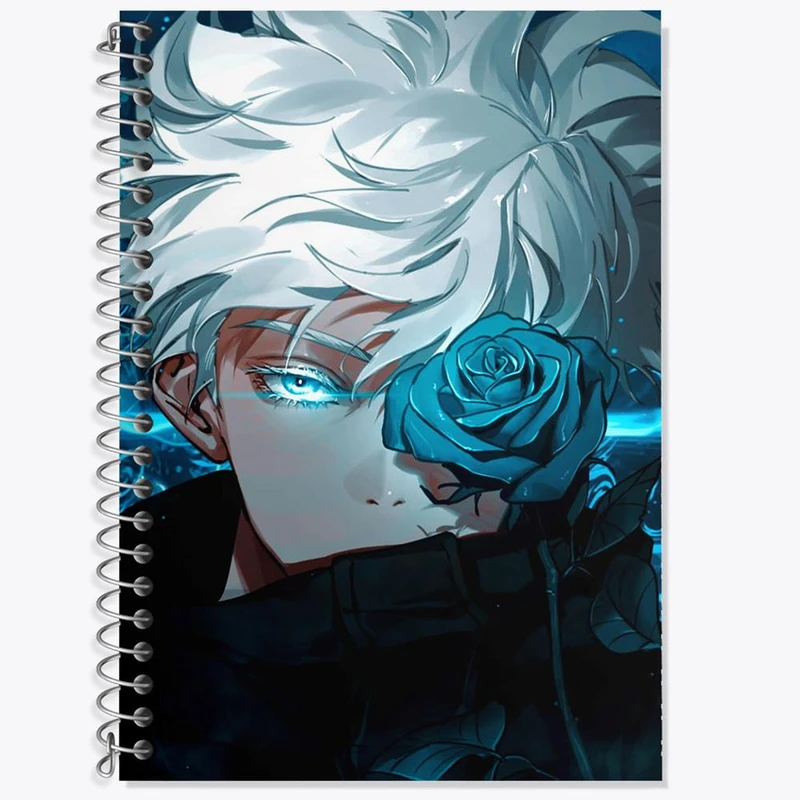 دفتر زبان 50 برگ خندالو مدل سه خط طرح گوجو ساتورو انیمه جوجوتسو کایزن کد 11113