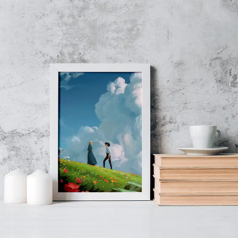 تابلو خندالو مدل سوفی و هاول انیمه قلعه متحرک هاول کد 12884