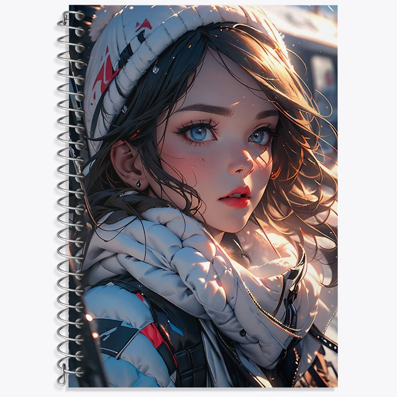 دفتر زبان 50 برگ خندالو مدل دو خط طرح دخترانه کد N1218