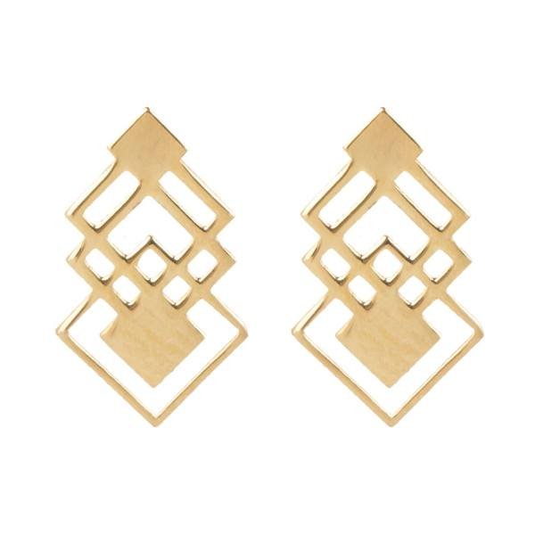 گوشواره طلا 18 عیار زنانه کانیار گالری کد GOA23
