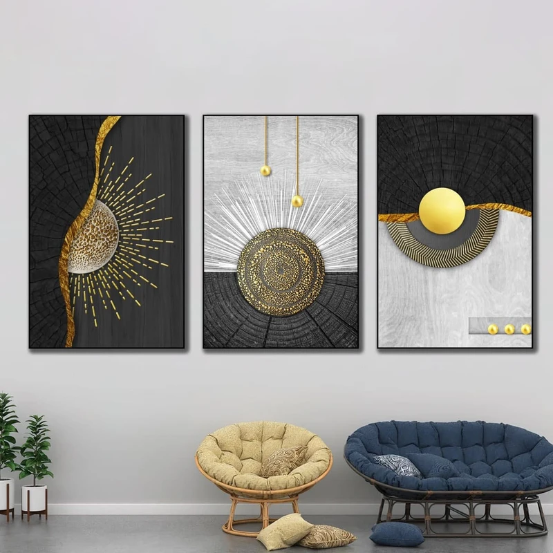 تابلو آتریسا طرح مدرن مدل AT00354 مجموعه 3 عددی