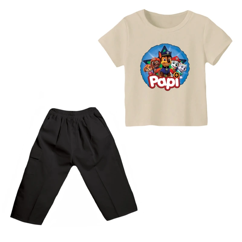 ست تی شرت و شلوارک پسرانه مدل سگ نگهبان کد ۶