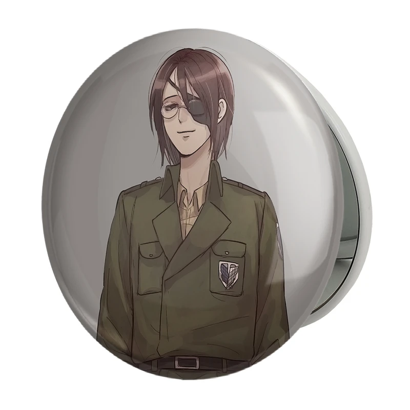 آینه جیبی خندالو طرح هانجی انیمه اتک آن تایتان Attack on Titan مدل تاشو کد 18608