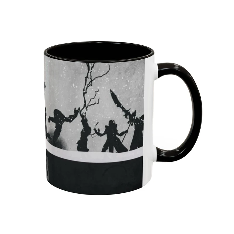 ماگ مدل دسته رنگی طرح فانتزی