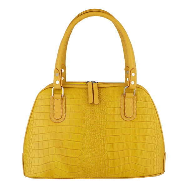 کیف دستی زنانه کایا چرم مدل K550-coroco-yellow