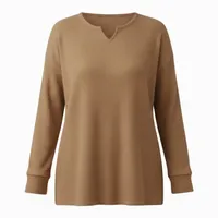 بلوز آستین بلند یقه گرد زنانه مدل کوبایی