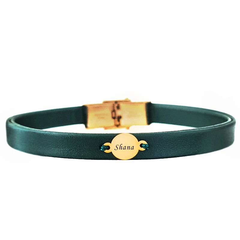 دستبند طلا 18 عیار زنانه لیردا مدل اسم شانا کد Bgh303