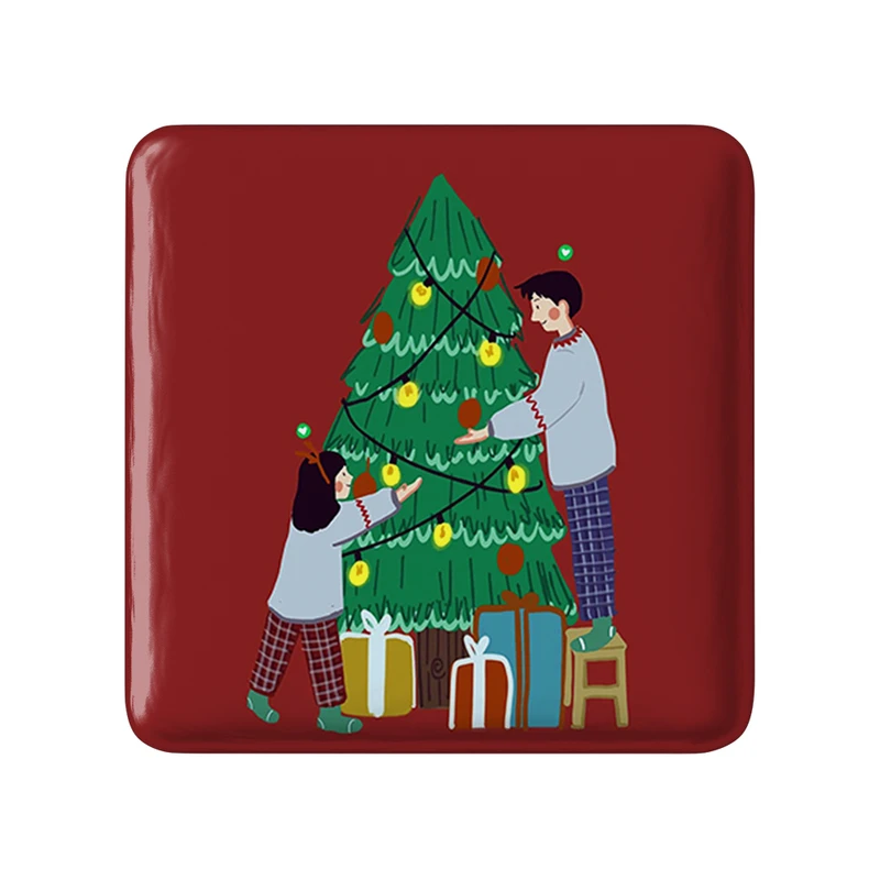 مگنت خندالو طرح کریسمس Christmas  مدل مربعی کد 22159