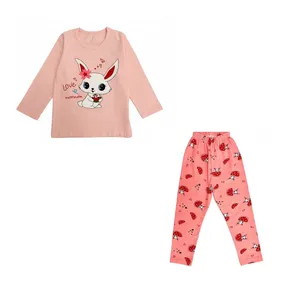 ست تی شرت آستین بلند و شلوار راحتی دخترانه مدل خرگوشی