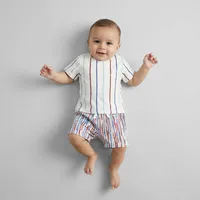 ست تی&zwnj;شرت و شلوارک نوزادی وان بای وان مدل ماهان