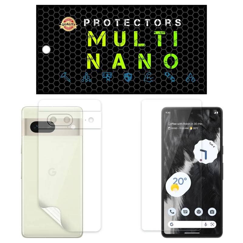 محافظ صفحه نمایش مولتی نانو مدل X-SFT مناسب برای گوشی موبایل گوگل Pixel 7 به همراه محافظ پشت