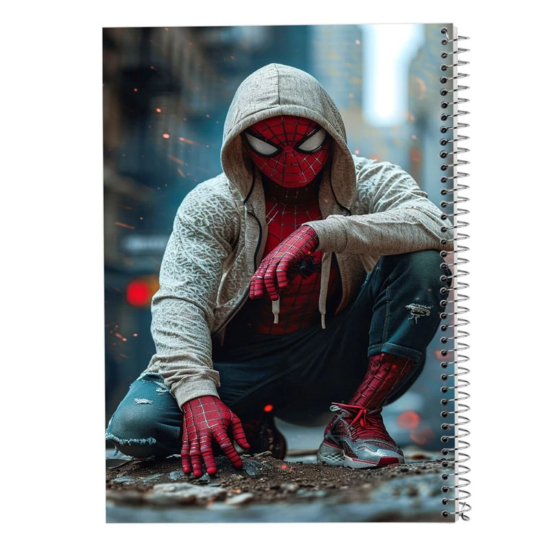 دفتر شطرنجی 50 برگ مدوپد طرح مردعنکبوتی کد DF15083