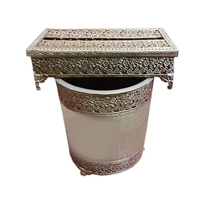 ست سطل و جعبه دستمال کاغذی دیاموند مدل گلستان