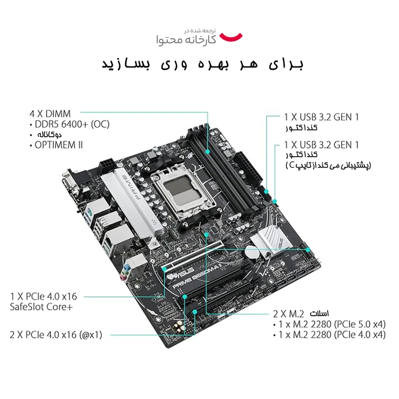 مادربرد ایسوس مدل PRIME B650M-A II عکس شماره 8