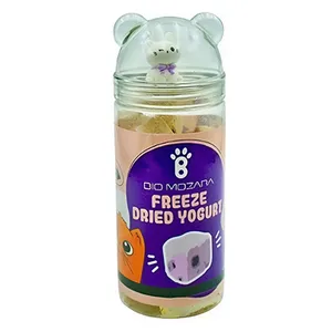 تشویقی گربه بایو موزارا مدل freeze dried yogurt طعم ماست وزن 100 گرم
