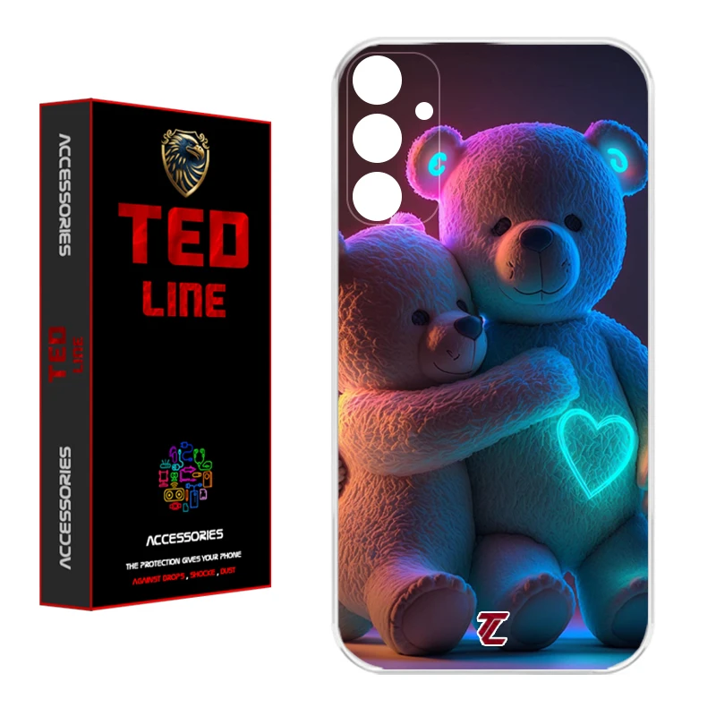 کاور تد لاین طرح خرس عاشق کد 1112 مناسب برای گوشی موبایل سامسونگ Galaxy A55