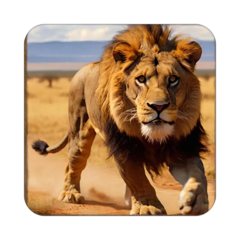 زیر لیوانی کاکتی طرح شیر مدل mp23013