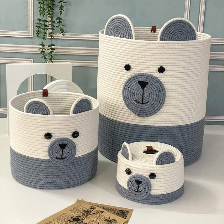 سبد وسایل کودک مدل خرس مجموعه 3 عددی