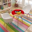 میز گرد کودک پایه چوبی طرح Angry Birds