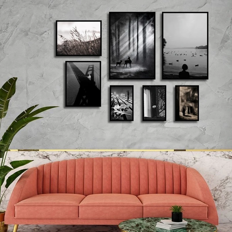 تابلو بکلیت طرح طبیعت و پل مدل B-2388 مجموعه 7 عددی