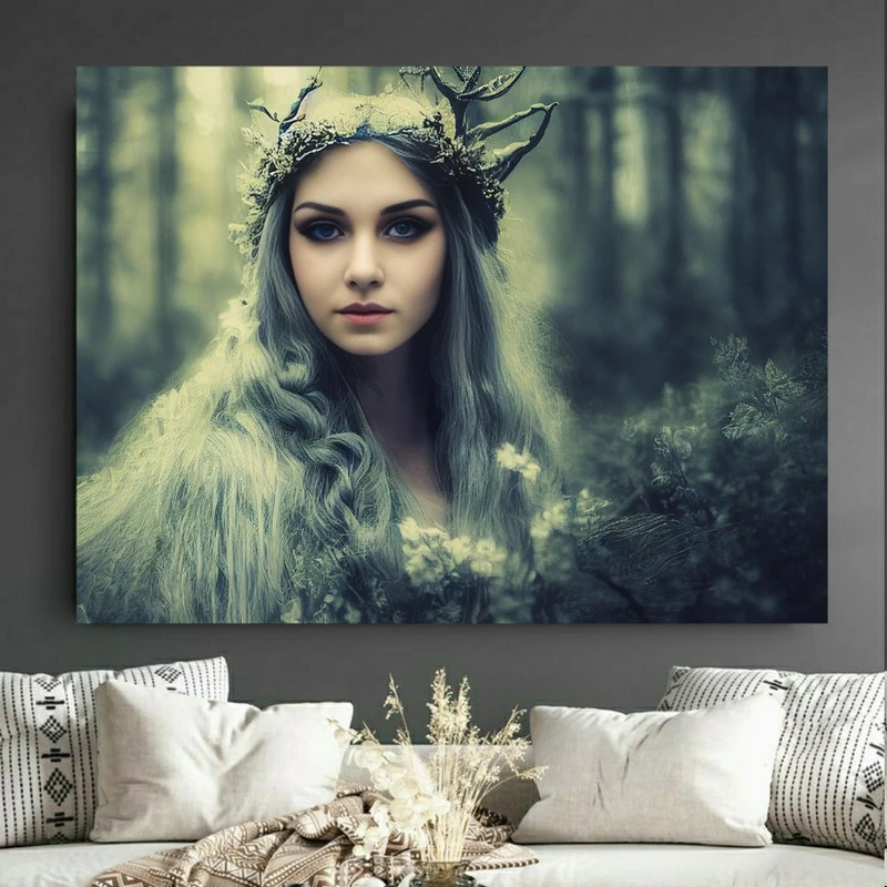  تابلو بوم طرح دختر مدل پری دریایی کد FP106007