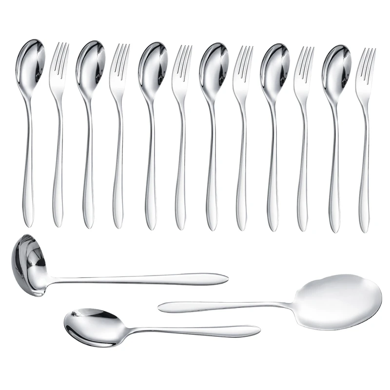 سرویس قاشق و چنگال 15 پارچه جی فی نی مدل G-015