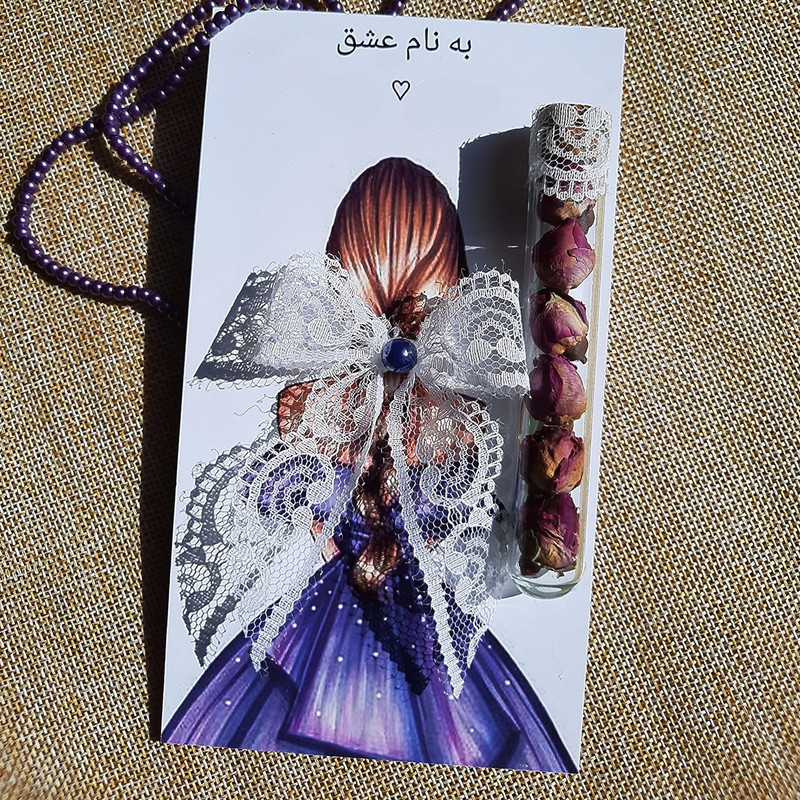 گیفت جشن مدل گل طرح کارتی بسته 8 عددی