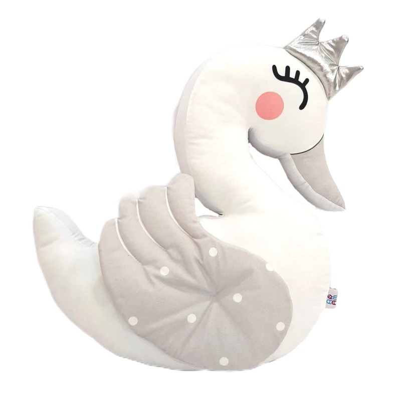 کوسن کودک آرام طرح قو سایز 45x45 سانتی متر