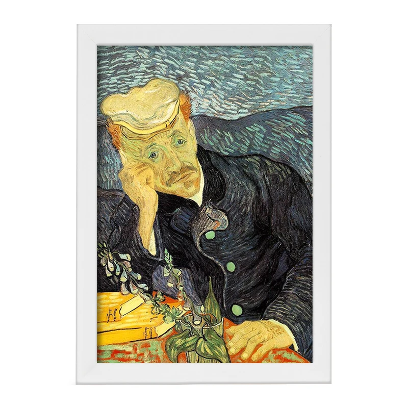 تابلو خندالو مدل نقاشی پرتره دکتر گچت اثر ونسان ون گوگ کد F12232