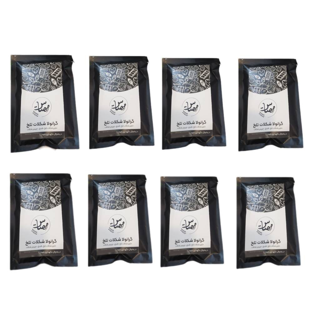 گرلنولا شکلات تلخ و فندق ساشه ای مهیاس - 240 گرم بسته 8 عددی