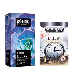 کاندوم بونکس مدل Ultra Delay بسته 12 عددی به همراه کاندوم شادو مدل Delay بسته 12 عددی