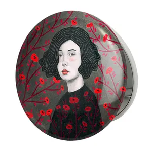 آینه جیبی خندالو طرح دخترانه مدل تاشو کد 25640 