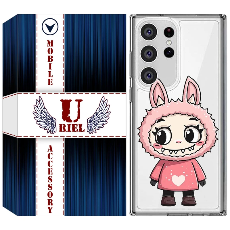 کاور یوریل مدل Clear کد 139 طرح لبوبو مناسب برای گوشی موبایل سامسونگ Galaxy S23 Ultra