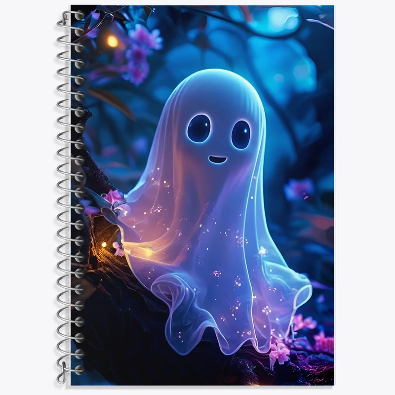 دفتر زبان 50 برگ خندالو مدل سه خط طرح روح بامزه کد F6963