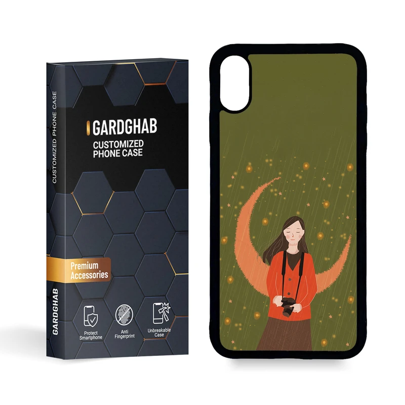 کاور گارد قاب مدل پشت گلس دخترانه مناسب برای گوشی موبایل اپل iPhone Xs Max