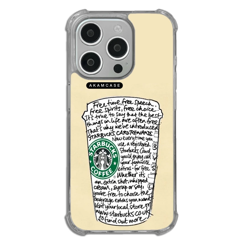 کاور آکام مدل AMCWTA15PRO-STARBUCKS14 مناسب برای گوشی موبایل اپل iPhone 15 Pro  