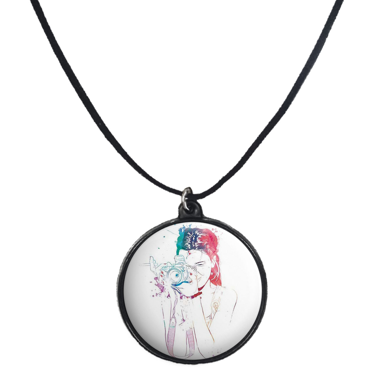 گردنبند پرمانه طرح عکاس کد pmb.5108 مدل دو طرفه