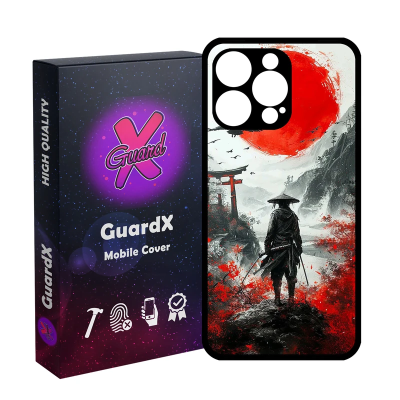 کاور گارد ایکس طرح سامورایی مدل Glass10807 مناسب برای گوشی موبایل اپل iPhone 15 Pro Max