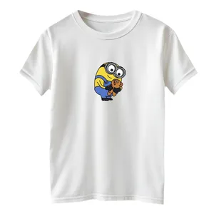 تی شرت آستین کوتاه بچگانه مدل مینیون کد 01 رنگ سفید