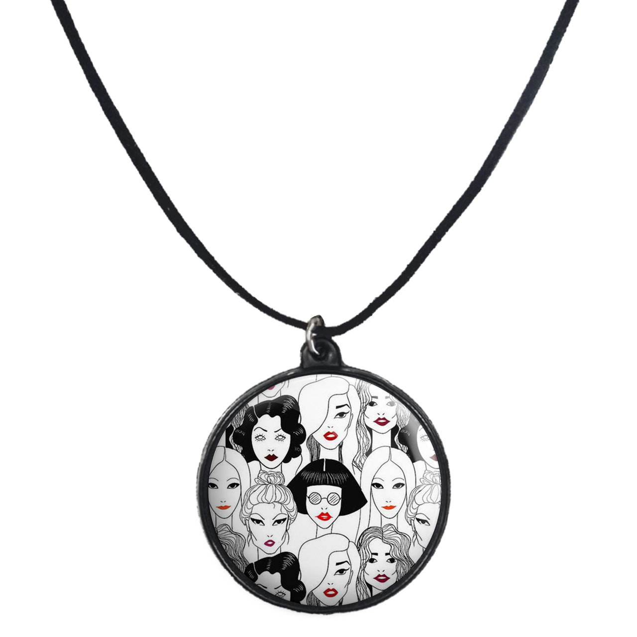 گردنبند پرمانه طرح دخترونه کد pmb.4328 مدل دو طرفه