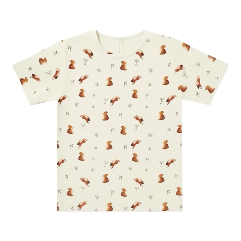 عکس شماره 2 : ست تی-شرت آستین کوتاه و شلوار راحتی دخترانه مدل pj1434