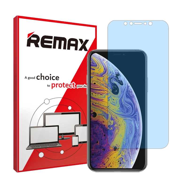 محافظ صفحه نمایش ضداشعه آبی ریمکس مدل HyBLU مناسب برای گوشی موبایل اپل iPhone XS Max
