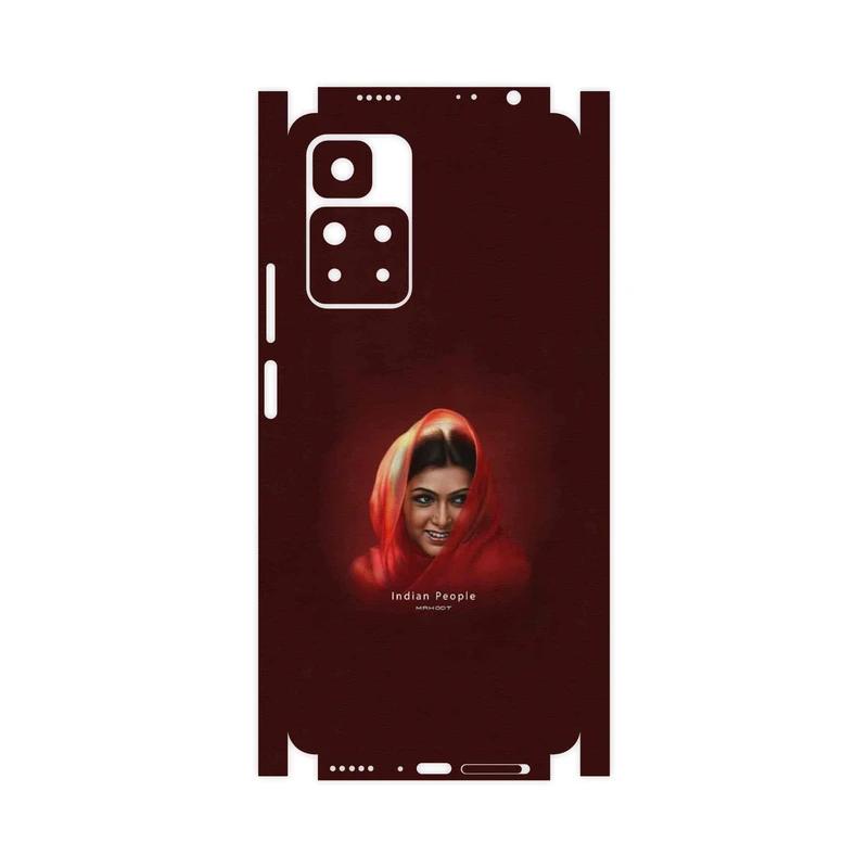 برچسب پوششی ماهوت مدل Portrait of an Indian Woman-FullSkin مناسب برای گوشی موبایل شیائومی Redmi Note 11 Pro Plus 5G