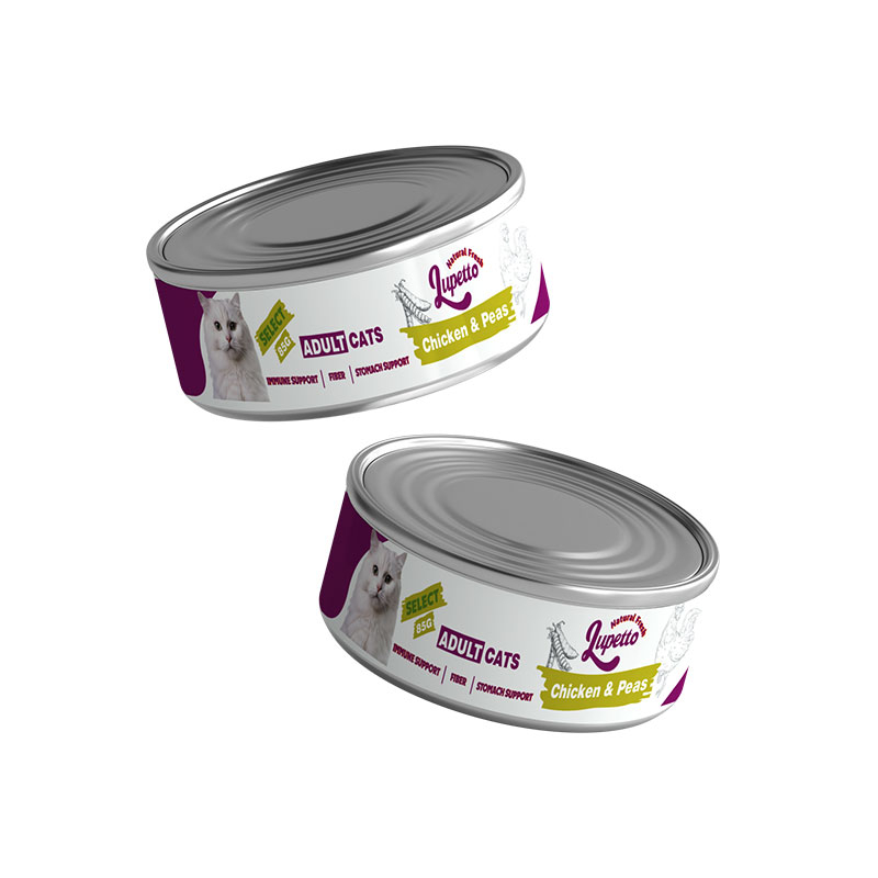 کنسرو غذای گربه بالغ لوپتو مدل پته سلکت طعم مرغ و نخود فرنگی وزن 85 گرم