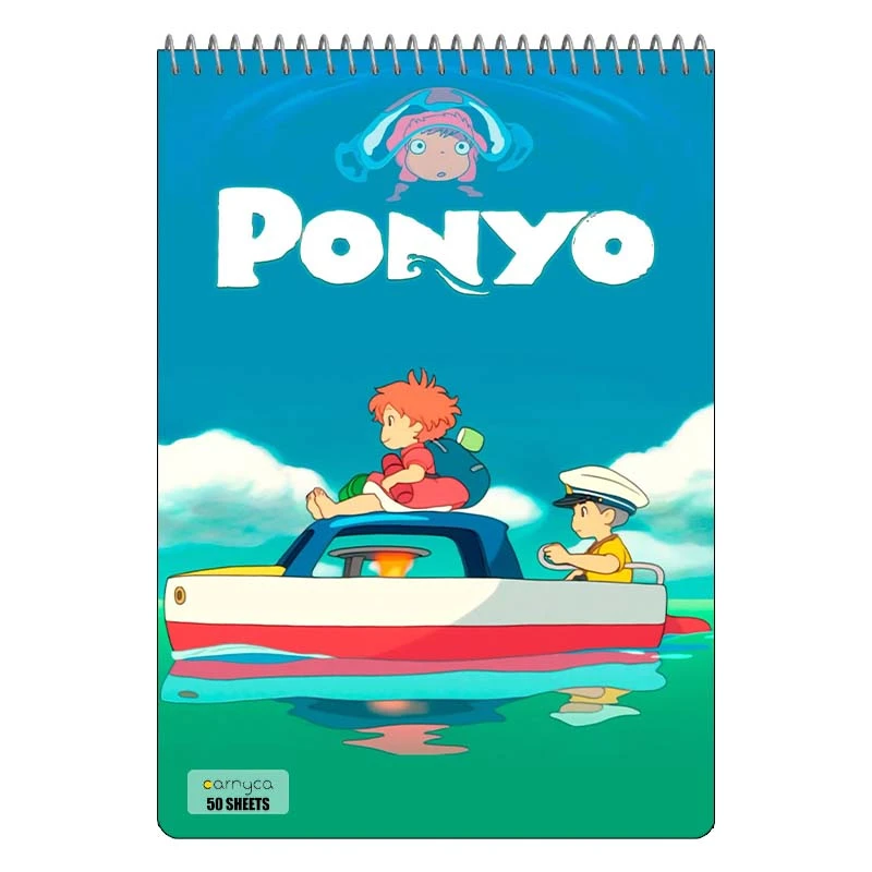 دفتر نقاشی 50 برگ سیمی کارنیکا طرح پونیو Ponyo کد 91255
